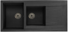 Charger l'image dans la galerie, Evier primeo a encastrer 2 cuves en synthese reversible noir avec vidage 110x50 cm. Quincaillerie sénégalaise, Dakar Mbour, Saint Lous

